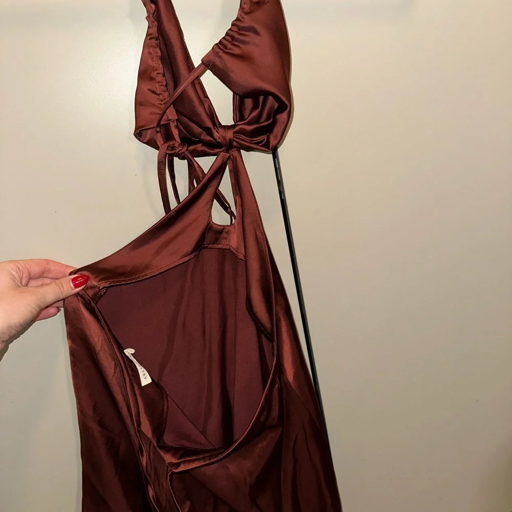 NWOT Arcina Ori Arya Cut Out Dress in Rust size XS - Picture 7 of 9
